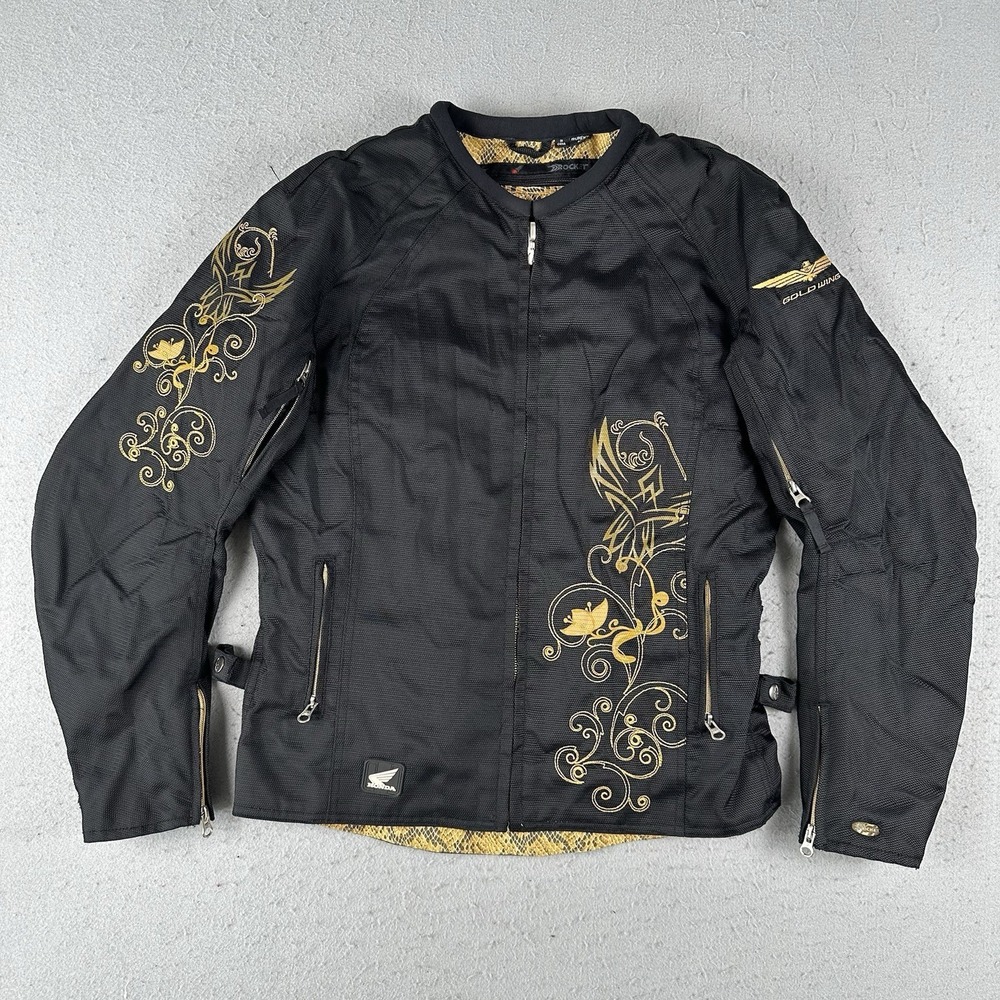 Vintage Y2K Joe Rocket Jacket Women's Medium Black Honda Gold Wing Lined Moto